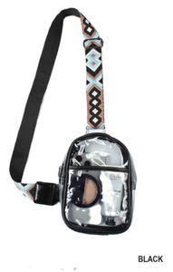 Clear Sling Bag W/ Guitar Strap