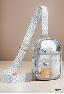 Clear Sling Bag W/ Guitar Strap