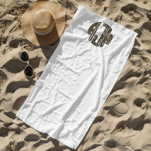 Camo Monogram Beach Towel