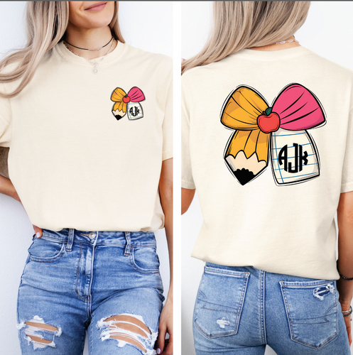 School Days Monogram Tee
