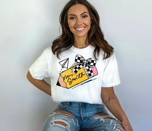 Custom Pencil Teacher Tee