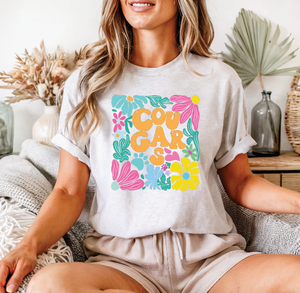 Floral Cougars Tee