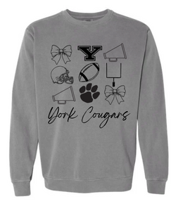 YMS Cheer Comfort Colors Crewneck