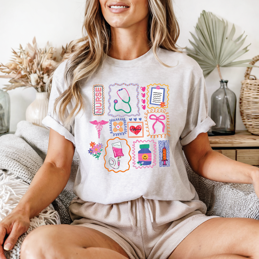 Preppy Nurse Doodle Tee