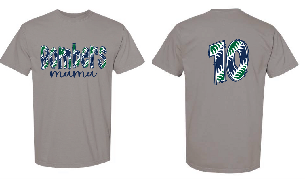 Bombers Baseball Doodle Letter Tee