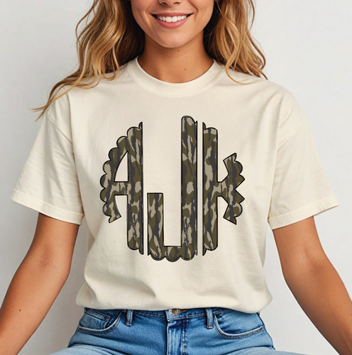 Natural Camo Monogram Tee