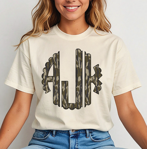 Natural Camo Monogram Tee