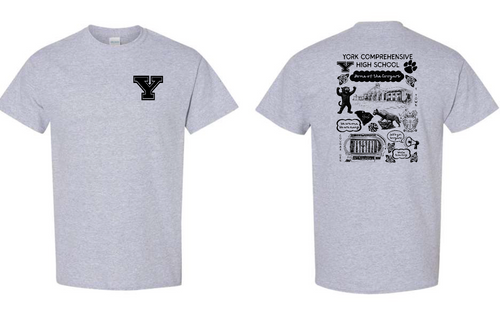 YCHS Doodle Cotton Tee- Teacher Cadet