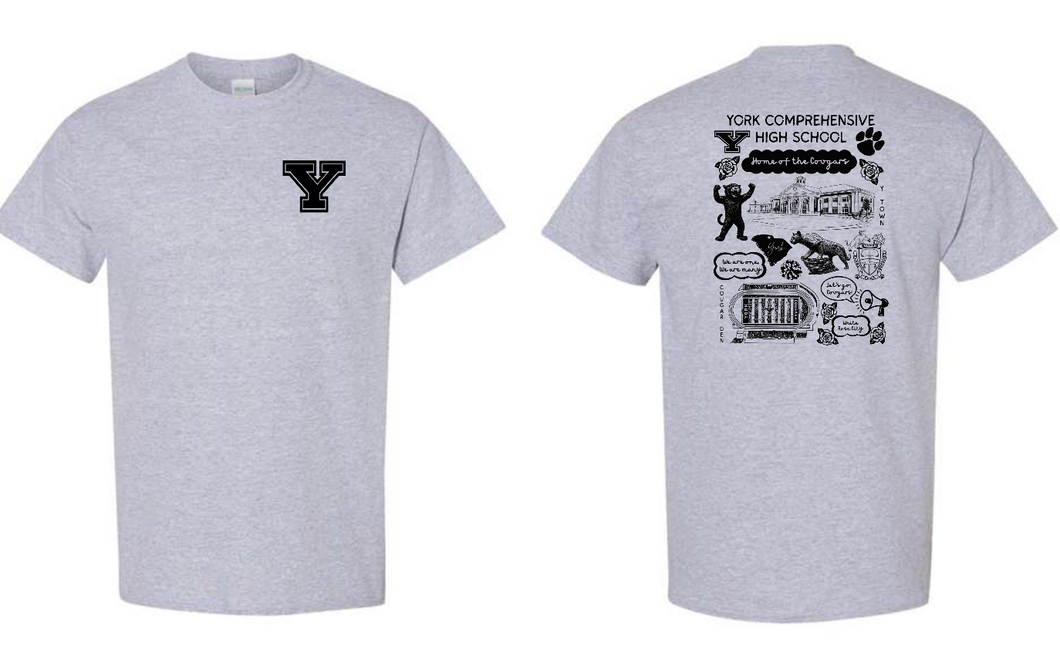 YCHS Doodle Cotton Tee- Teacher Cadet