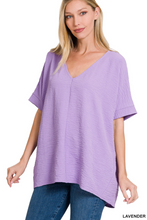 Zenana Woven V-Neck Top