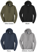 Embroidered Blue Collar Cotton Hoodie