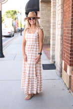GINGHAM TIERED MAXI DRESS