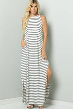 STRIPE CAMI MAXI JERSEY DRESS