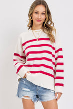 STRIPED PULLOVER OVERSIZE  SWEATER