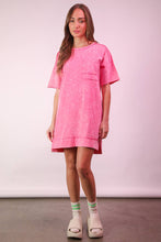Mineral Washed Knit Oversized Mini Dress