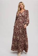 FLORAL PRINT WRAP MAXI DRESS