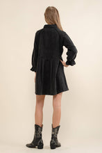 Washed Denim Shirt Dress