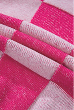 Pink Checkered Cardigan