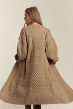 Cable Knit Long Sweater Cardigan