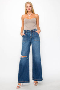 ULTRA HIGH RISE RELAXED FLARE JEANS