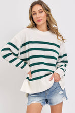 STRIPED PULLOVER OVERSIZE  SWEATER
