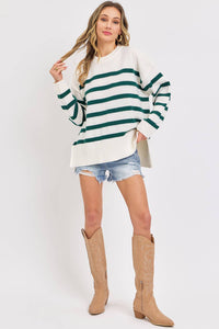STRIPED PULLOVER OVERSIZE  SWEATER