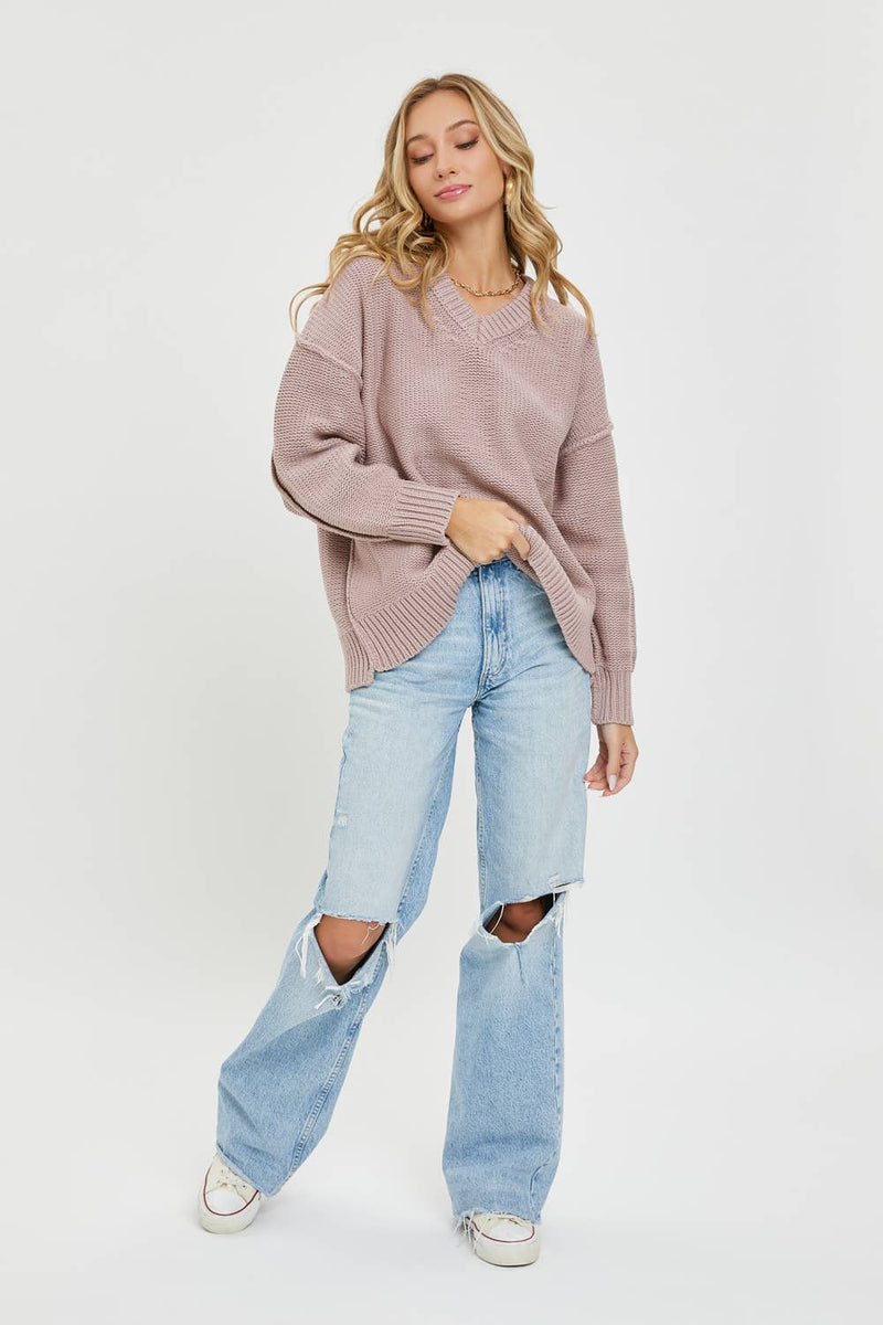 Mauve oversized sweater store