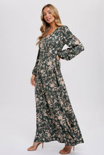 FLORAL PRINT WRAP MAXI DRESS