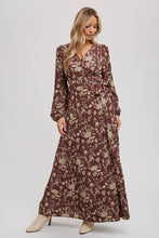 FLORAL PRINT WRAP MAXI DRESS