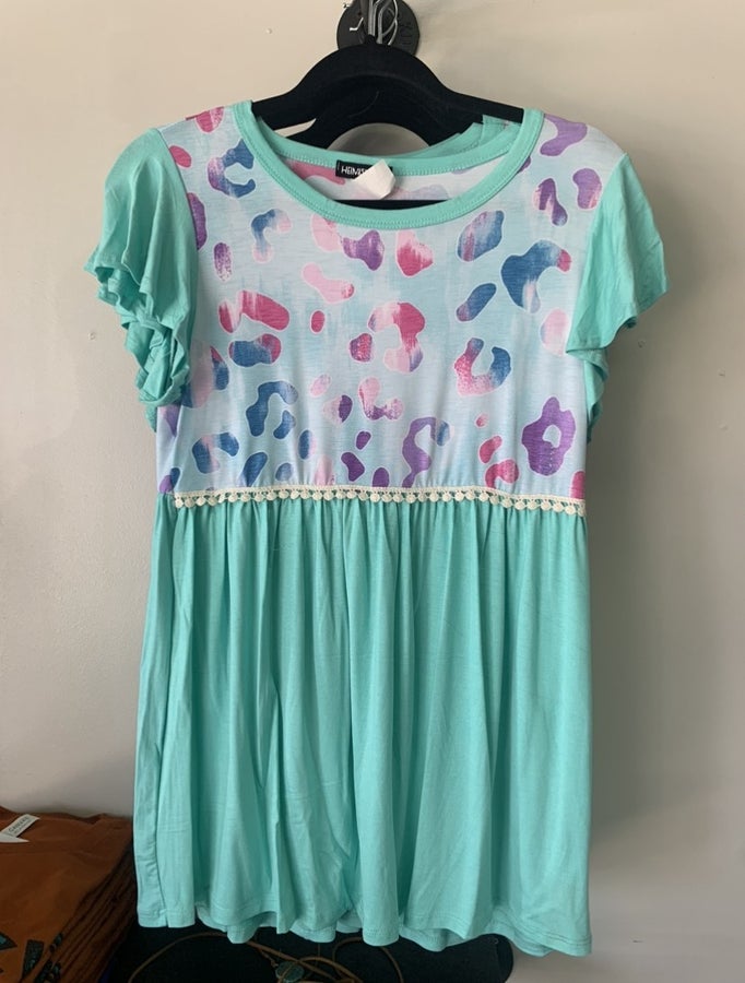 Mint Leopard Top