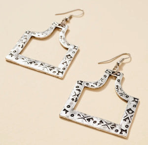 Cow Tag Earrings