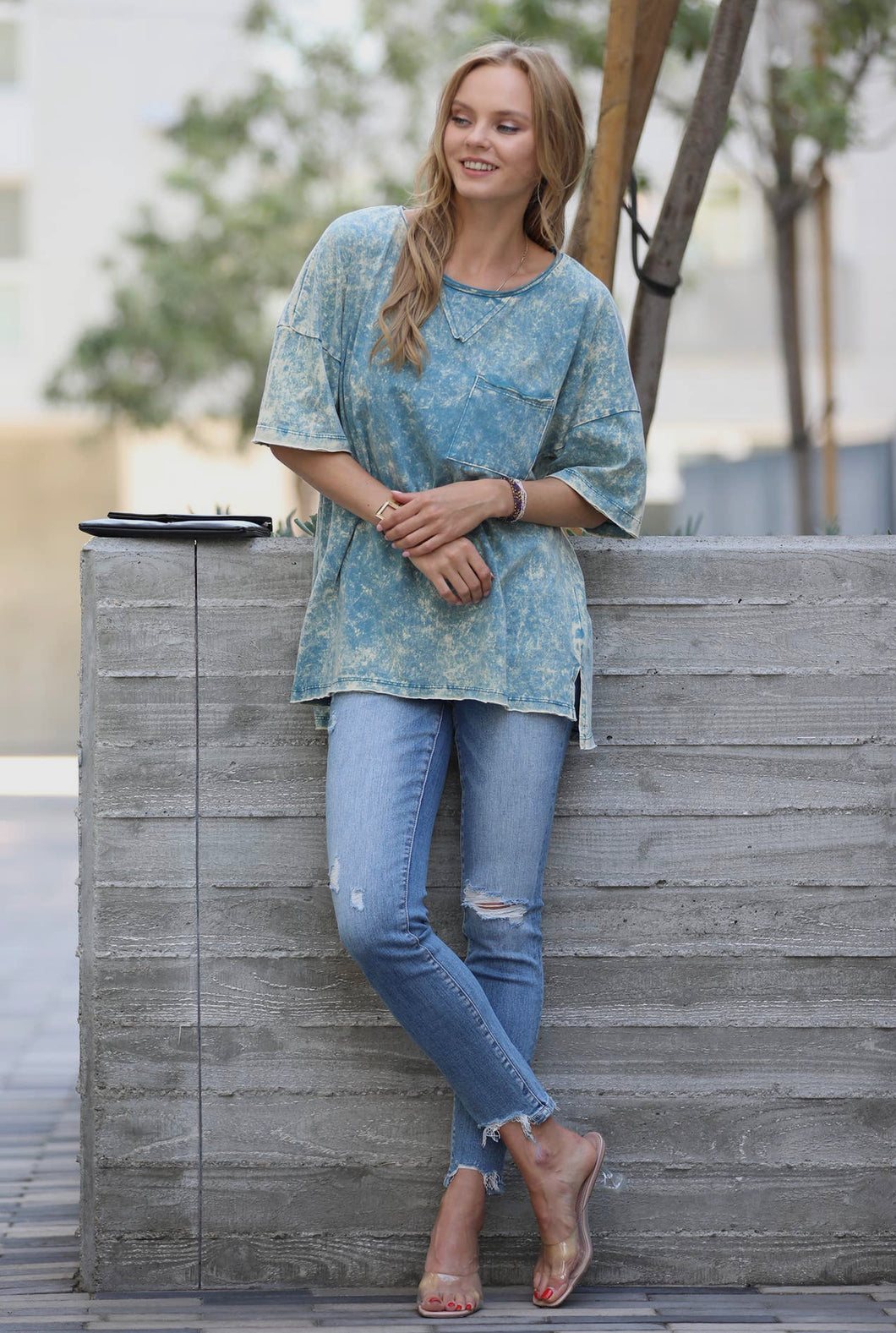 Zenana Acid Wash Top