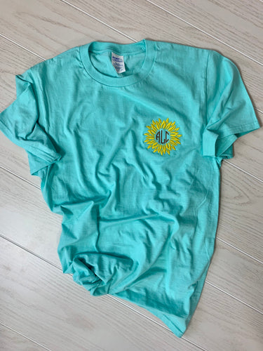Sunflower Monogram Tee
