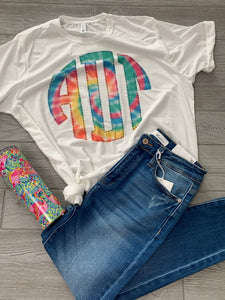 YOUTH Tie Dye Monogram Tee