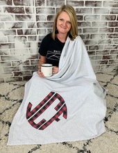 Printed Monogram Sweatshirt Blanket