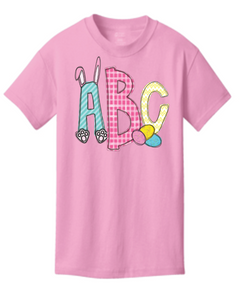 Youth Easter Doodle Monogram Tee