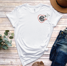 Stethoscope Heart Monogram Tee