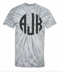 Silver Tie Dye Monogram Tee